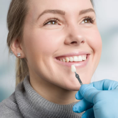 Lady getting veneers put in